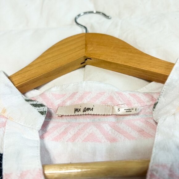 NWOT Mi Ami Francesca’s Wendy Boho Embroidered Bell Sleeve Peplum Blouse Small - Picture 3 of 8